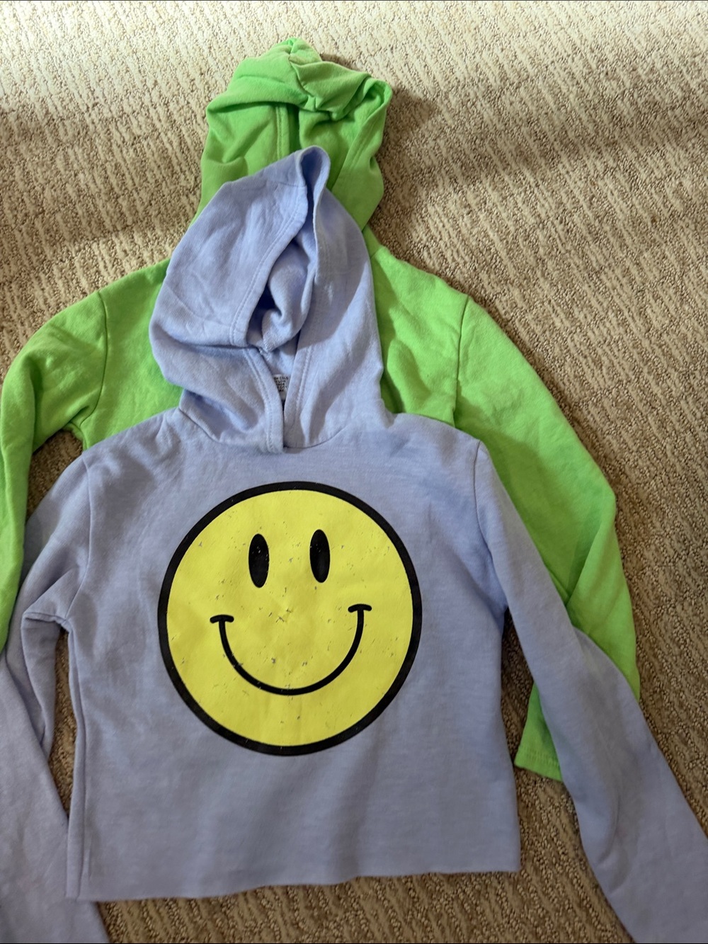 Firehouse Kids Light Purple/Yellow Smiley Face & Green Hooded Top (2 Pieces) 2/3